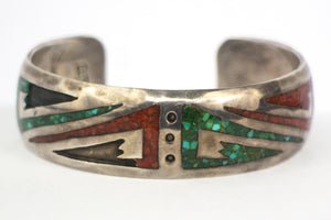 vintage turquoise inlay bracelet