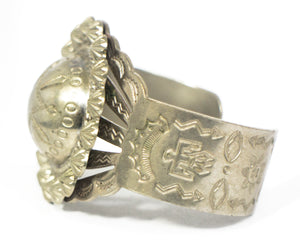 vintage southwestern sterling silver cast bracelet 26 grams