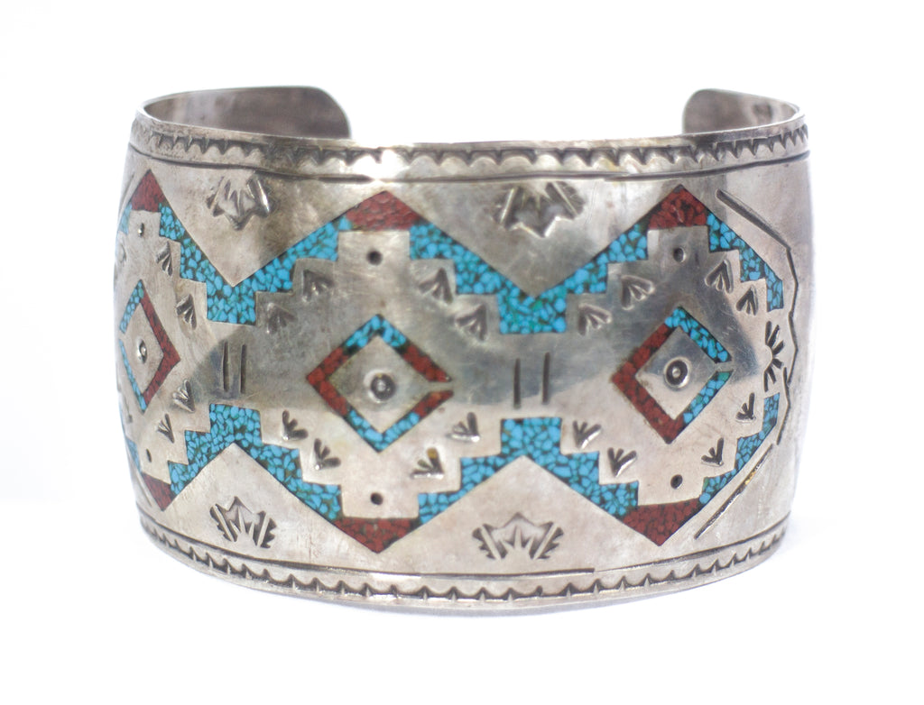 vintage turquoise sterling silver cuff bracelet