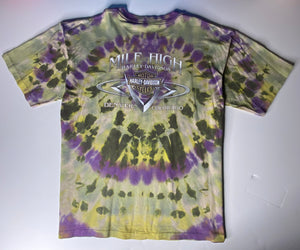Vintage tiy dye mile high harley davidson t shirt