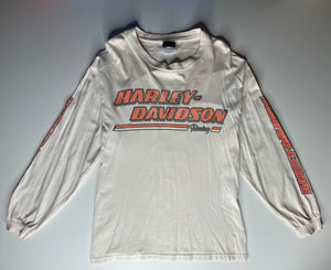 Vintage tiy dye harley davidson racing t shirt long